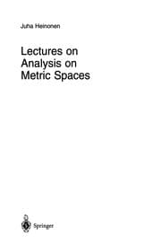 Tapa de Lectures on Analysis on Metric Spaces