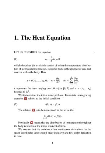 Tapa de Lectures on diffusion problems and partial differential equations