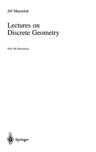 Tapa de Lectures on discrete geometry
