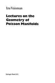 Tapa de Lectures on the Geometry of Poisson Manifolds