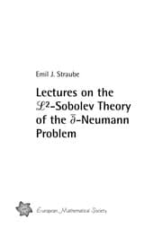 Tapa de Lectures on the L2-Sobolev theory of the [d-bar]-Neumann problem