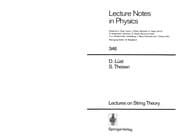 Tapa de Lectures on String Theory