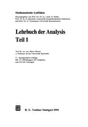 Tapa de Lehrbuch der Analysis Teil 1