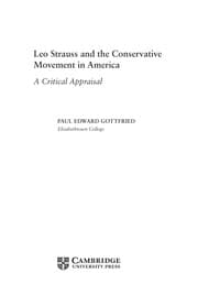 Tapa de Leo Strauss and the Conservative Movement in America