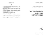 Tapa de Le philosophe chez les autophages