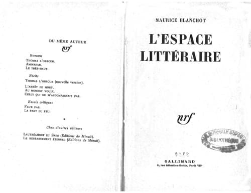 Tapa de L'espace littéraire