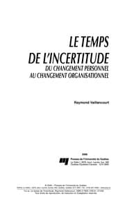 Tapa de Le temps de l'incertitude