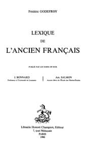 Tapa de Lexique de l'ancien français
