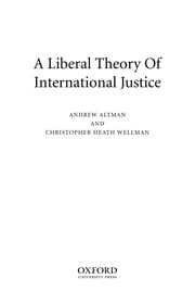 Tapa de A liberal theory of international justice
