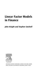 Tapa de Linear factor models in finance
