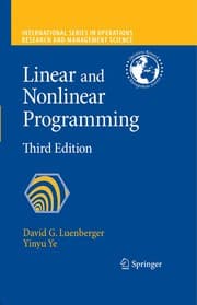 Tapa de Linear and nonlinear programming