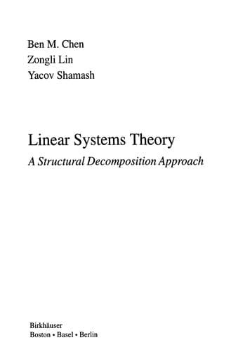 Tapa de Linear Systems Theory