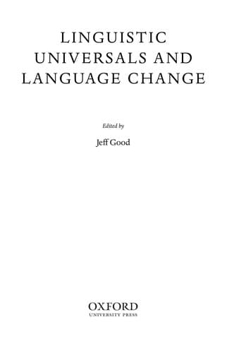 Tapa de Linguistic universals and language change
