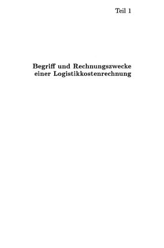Tapa de Logistikkostenrechnung