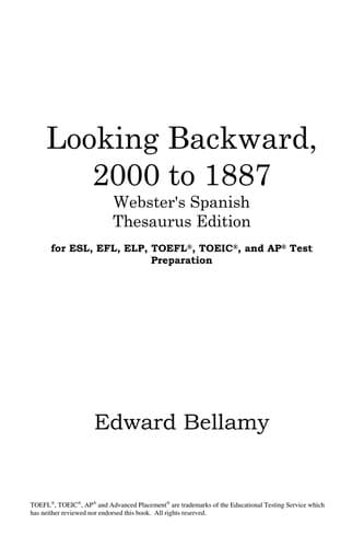 Tapa de Looking backward, 2000 to 1887