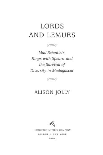Tapa de Lords and lemurs