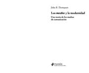 Tapa de Los Media Y La Modernidad / The Media and Modernity