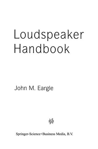 Tapa de Loudspeaker Handbook