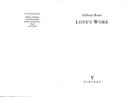 Tapa de Love's work