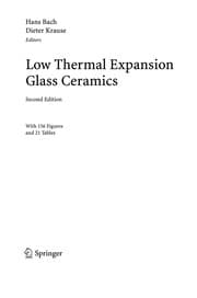 Tapa de Low thermal expansion glass ceramics