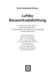 Tapa de Lufsky, Bauwerksabdichtung