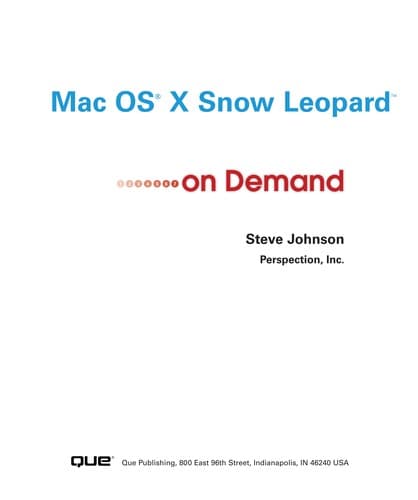 Tapa de Mac OS X Snow Leopard on demand