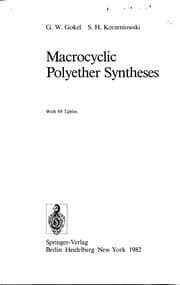 Tapa de Macrocyclic polyether syntheses