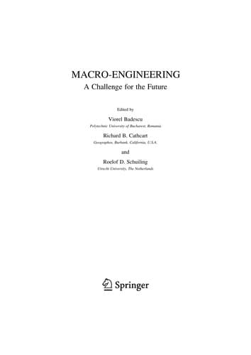 Tapa de Macro-engineering