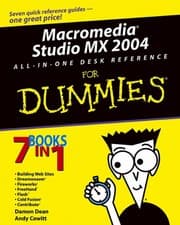 Tapa de Macromedia Studio MX 2004 all-in-one desk reference for dummies