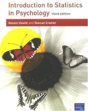 Tapa de An introduction to statistics in psychology