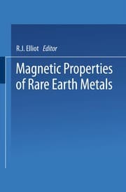 Tapa de Magnetic Properties of Rare Earth Metals