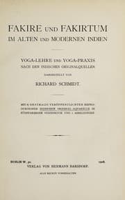 Tapa de Fakire und fakirtum im alten und modernen Indien