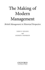 Tapa de The making of modern management
