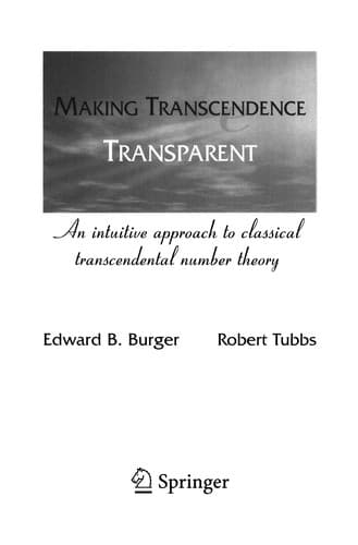 Tapa de Making Transcendence Transparent