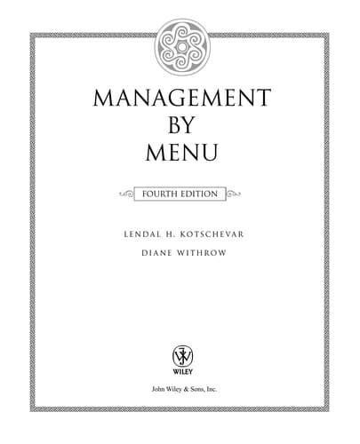 Tapa de Management by menu