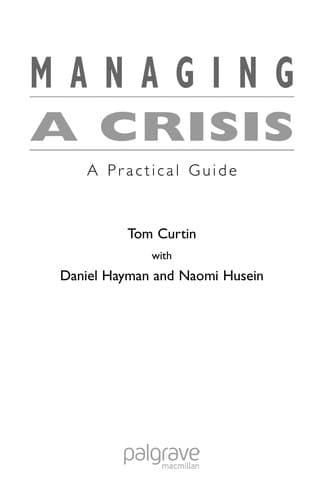 Tapa de Managing a Crisis