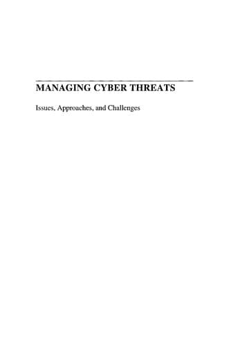 Tapa de Managing cyber threats