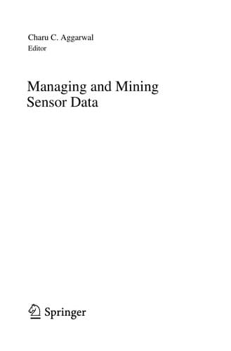 Tapa de Managing and Mining Sensor Data