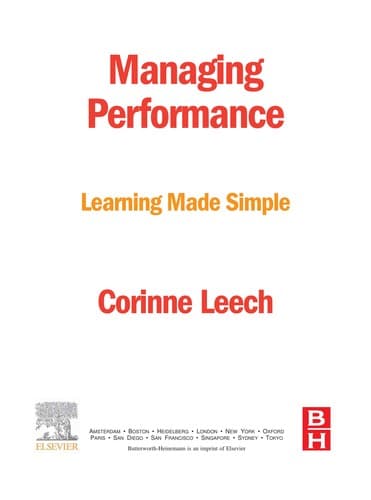 Tapa de Managing performance