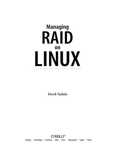 Tapa de Managing RAID on Linux