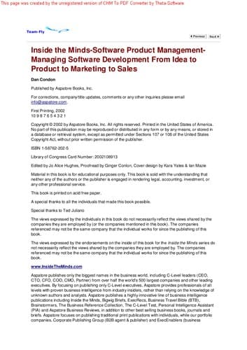 Tapa de Managing software requirements