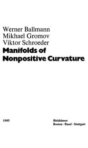 Tapa de Manifolds of nonpositive curvature