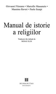 Tapa de Manual de istorie a religiilor
