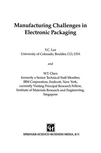 Tapa de Manufacturing Challenges in Electronic Packaging