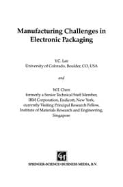 Tapa de Manufacturing Challenges in Electronic Packaging
