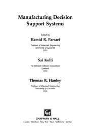 Tapa de Manufacturing Decision Support Systems
