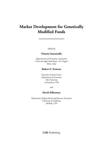 Tapa de Market development for genetically modified foods