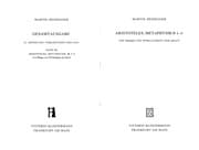 Tapa de Gesamtausgabe, Kt, Bd.33, Aristoteles, Metaphysik Theta 1-3