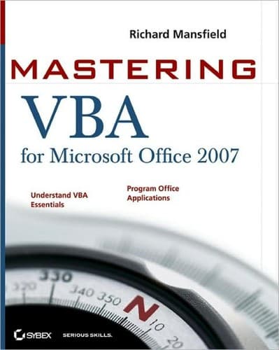 Tapa de Mastering VBA for Microsoft Office 2007