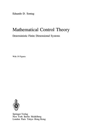 Tapa de Mathematical Control Theory